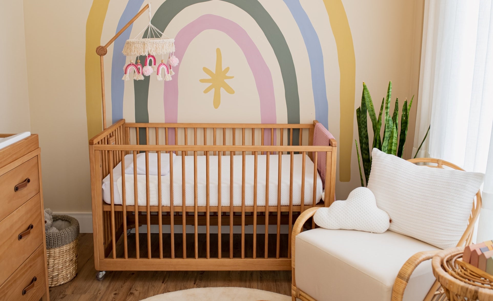 mini crib with dresser Heritage House Artisan Crib + Dresser Nursery Set