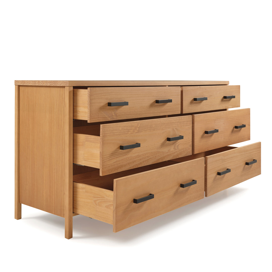 Cali Nursery Set - 6 Drawer Dresser in Hazelnut