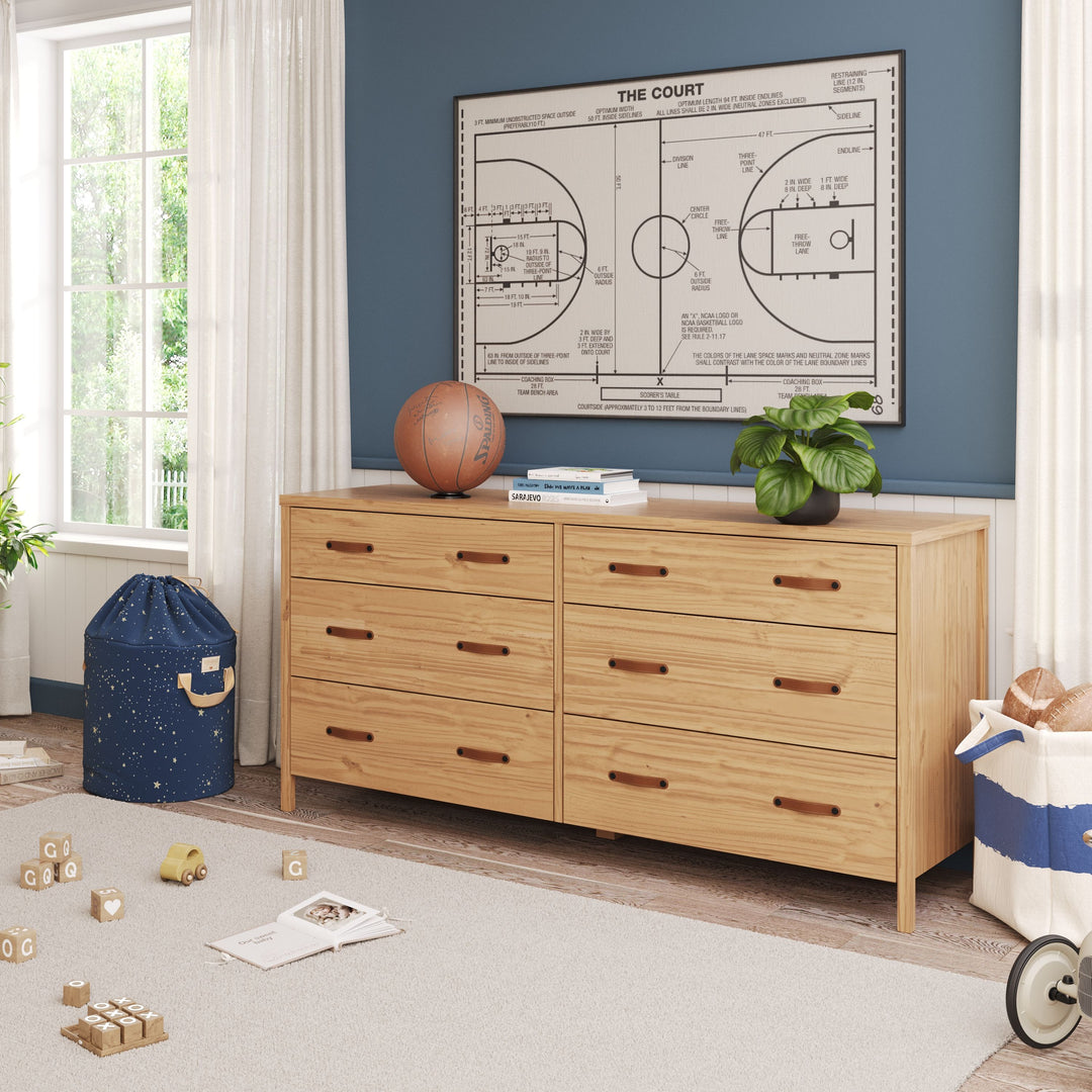 Cali 6 Drawer Dresser in Hazelnut