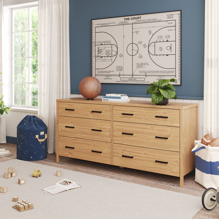 Cali 6 Drawer Dresser in Hazelnut