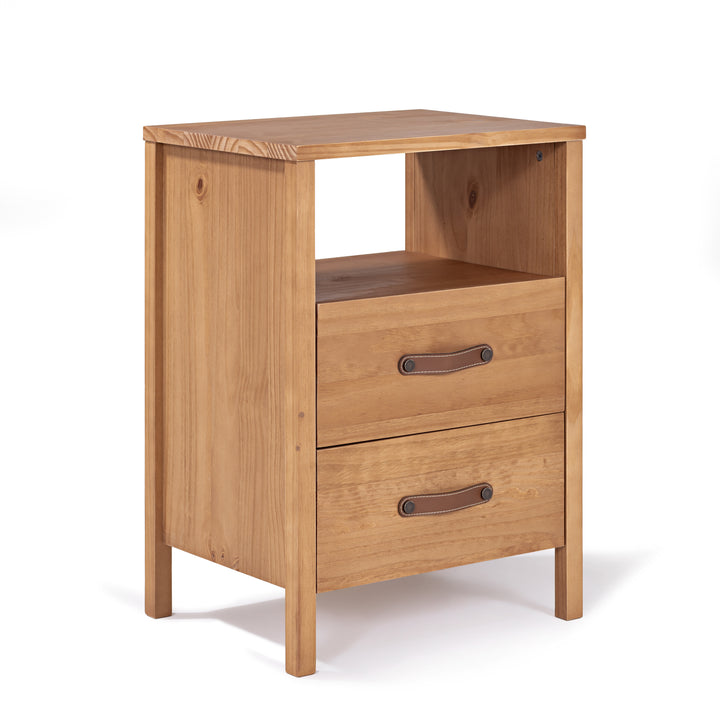 Cali Two-Drawer Nightstand in Hazelnut