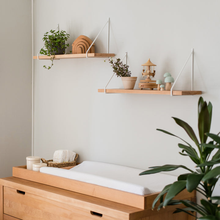 Mid-Century Changing Tray in Hazelnut
