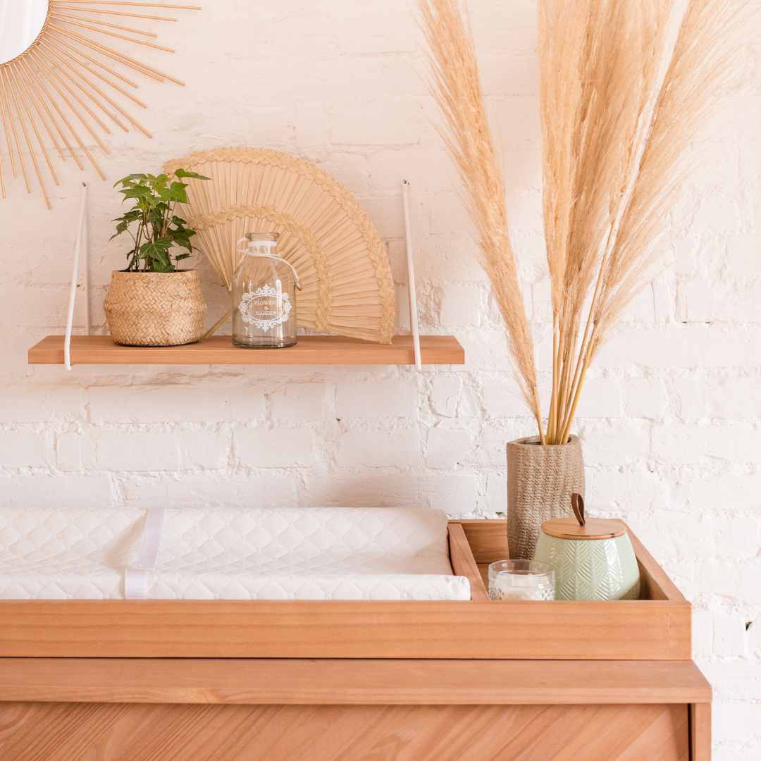 Mid-Century Changing Tray in Hazelnut