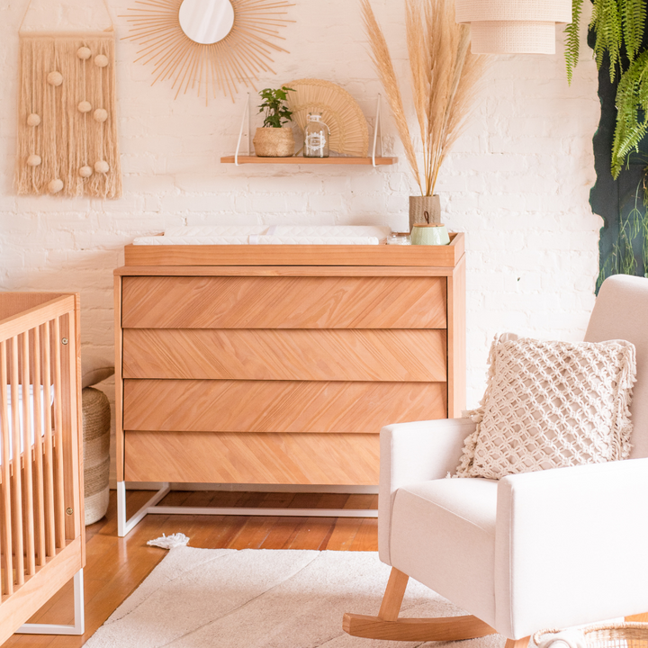 Mid-Century Changing Tray in Hazelnut