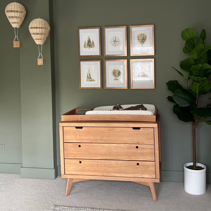 Mid-Century Changing Tray in Hazelnut