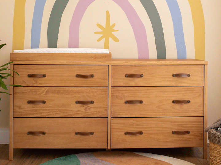 Cali Nursery Set - 6 Drawer Dresser in Hazelnut