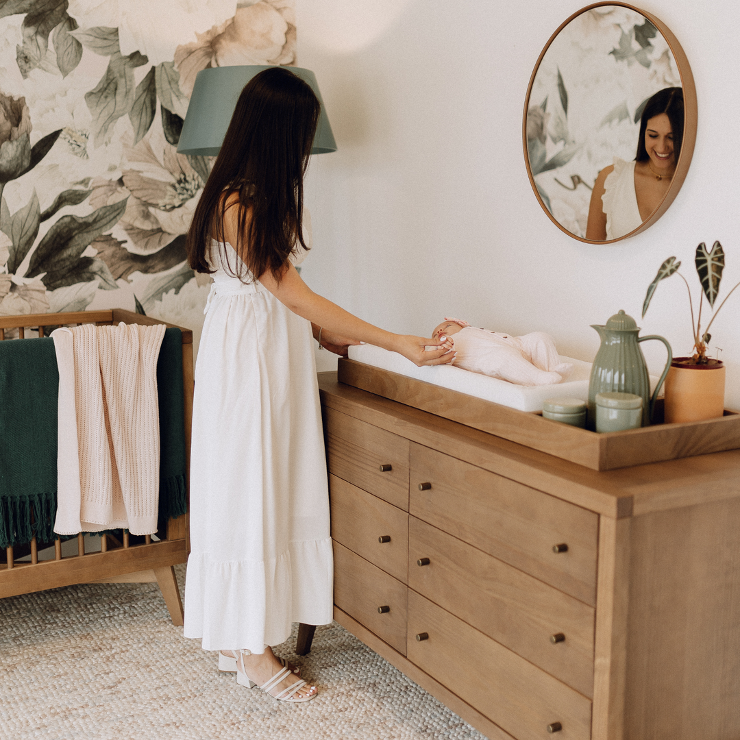 Mid-Century 6 Drawer Dresser in Walnut