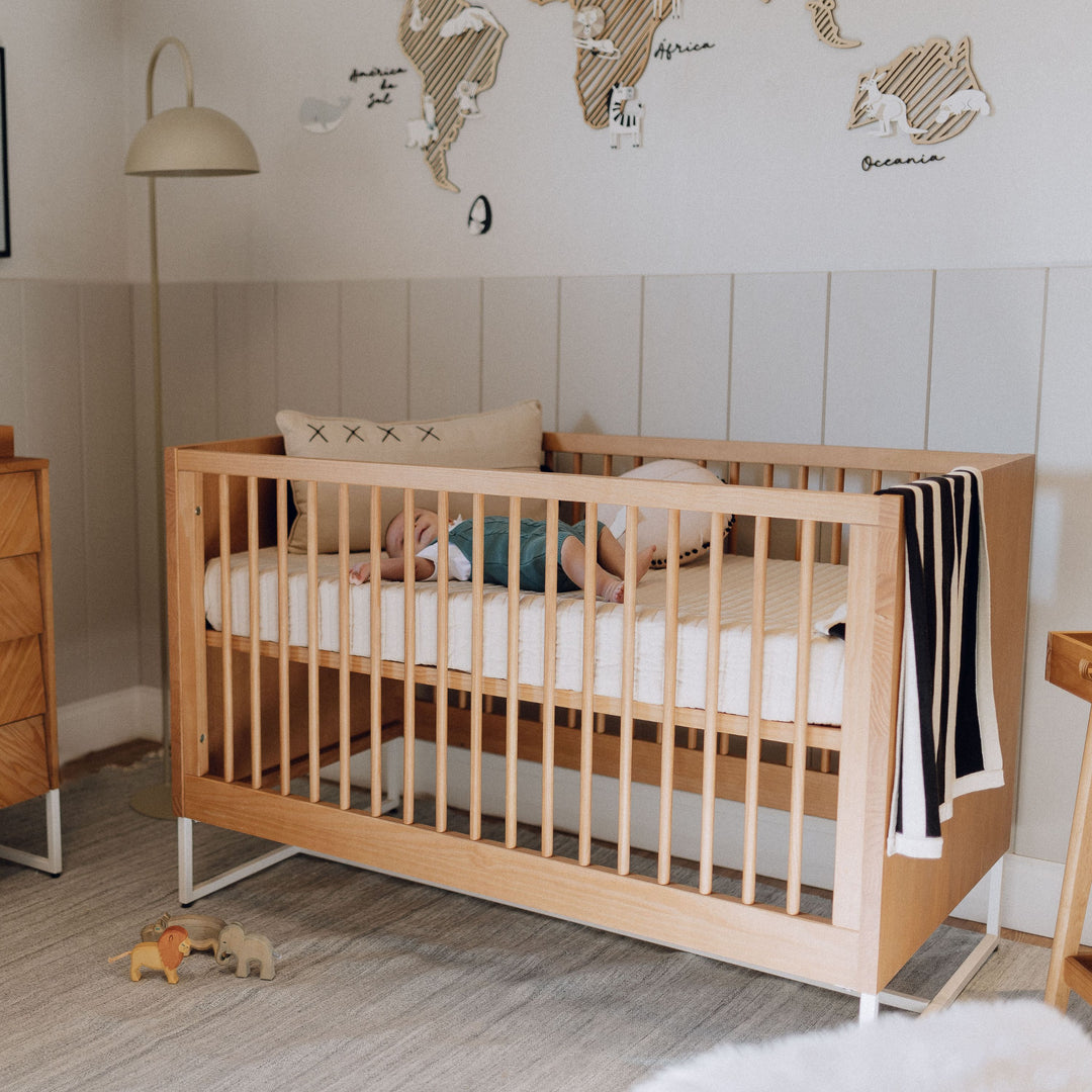 boho crib and dresser set Branch Convertible Crib, Natural/Snow