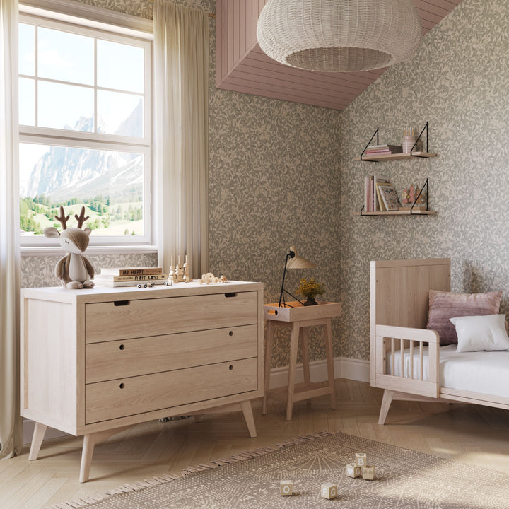 Retro Side Table in Natural Washed