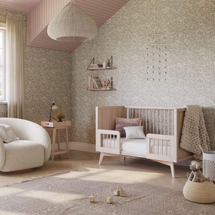 Retro Convertible Crib in Natural Washed