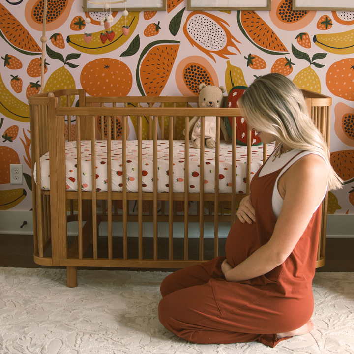 Samba Spindles and Cali Leather Nursery Set in Hazelnut
