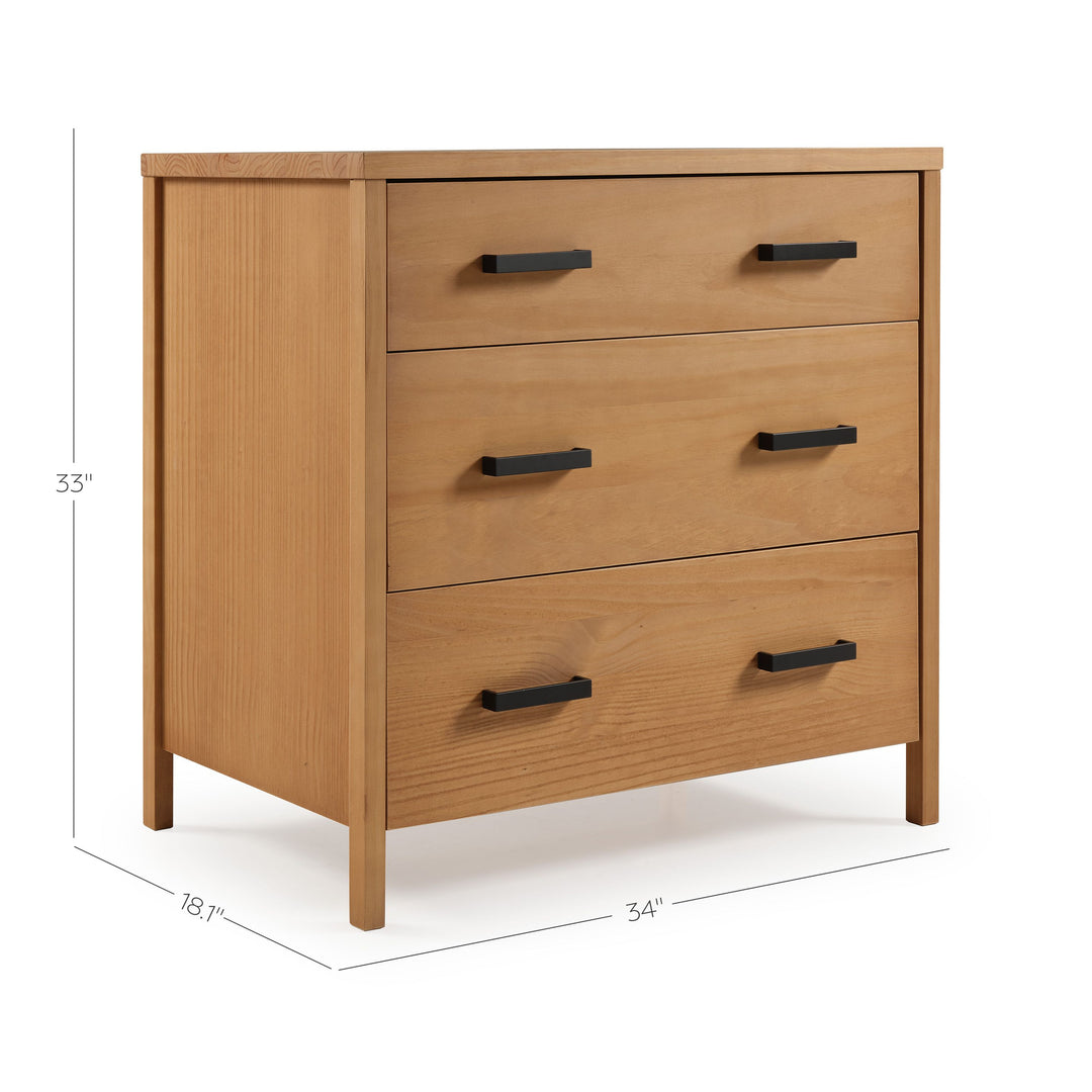 Cali Nursery Set - 3 Drawer Dresser in Hazelnut