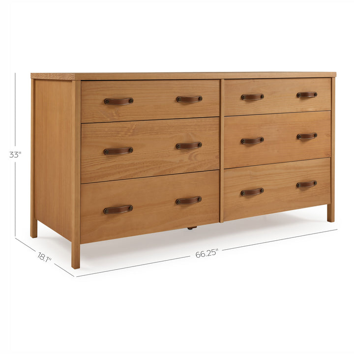 Cali 6 Drawer Dresser in Hazelnut