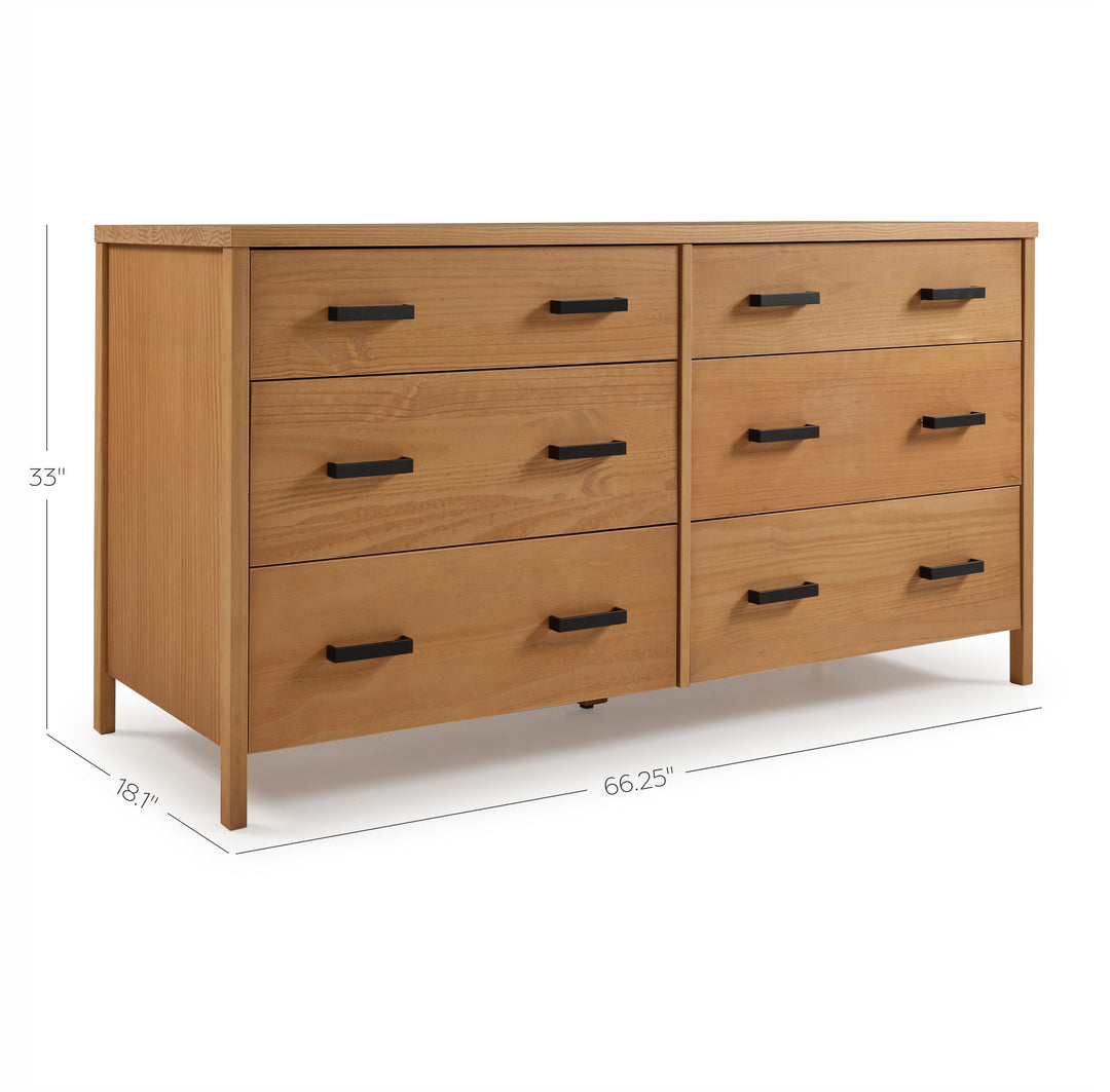 Cali 6 Drawer Dresser in Hazelnut