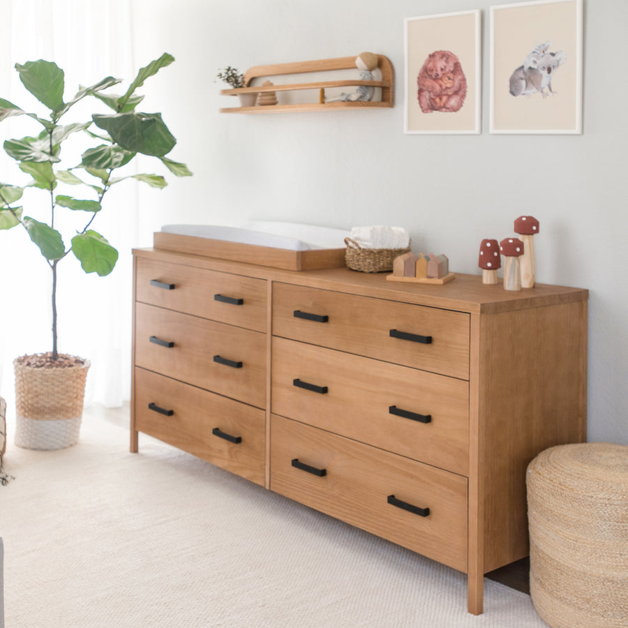 Cali 6 Drawer Dresser in Hazelnut Simply Nursery