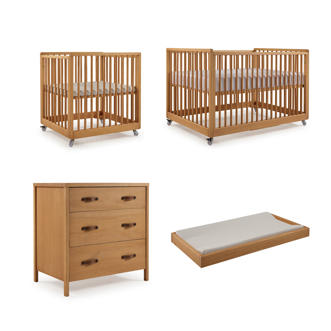 Cali Nursery Set - 3 Drawer Dresser in Hazelnut