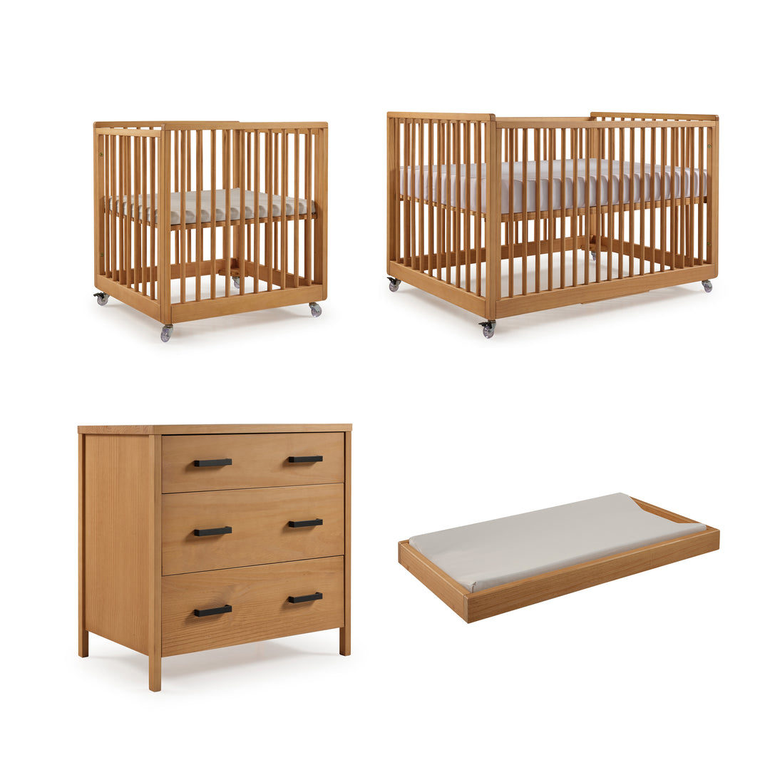 Cali Nursery Set - 3 Drawer Dresser in Hazelnut