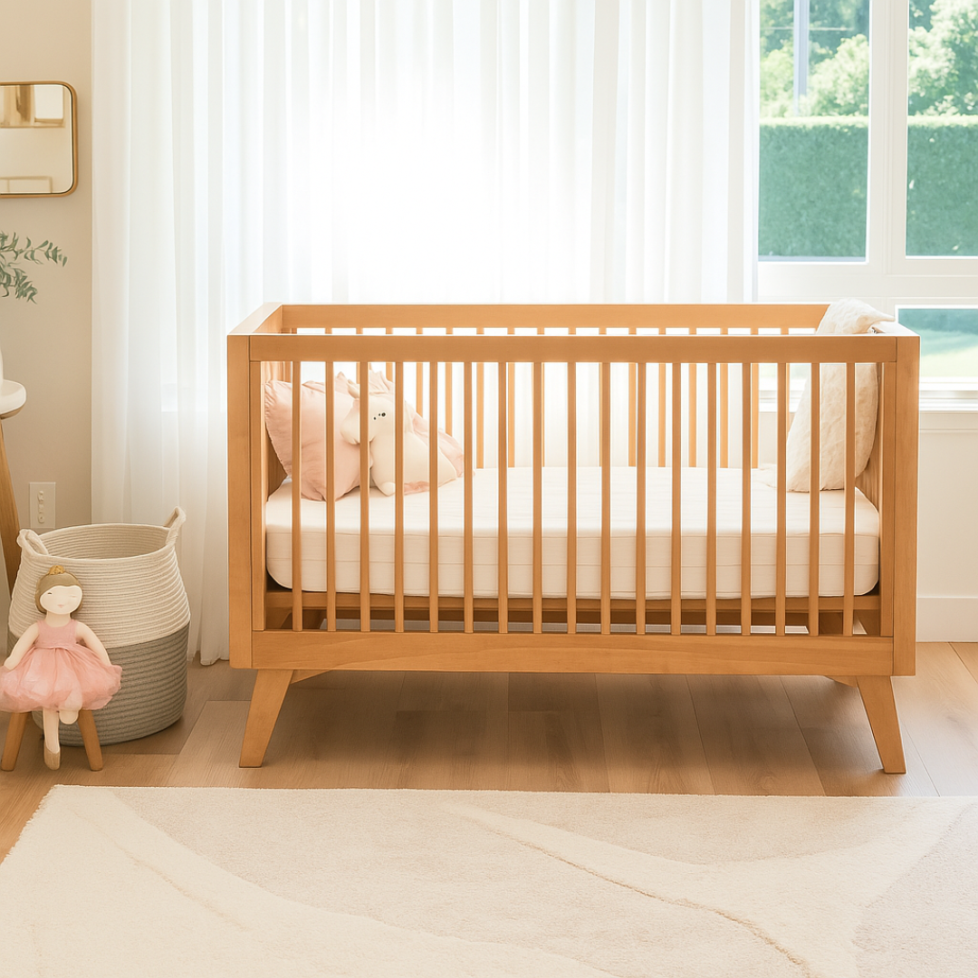 Retro Convertible Crib in Hazelnut
