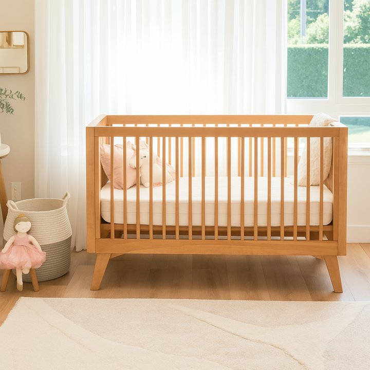 Retro Convertible Crib in Hazelnut