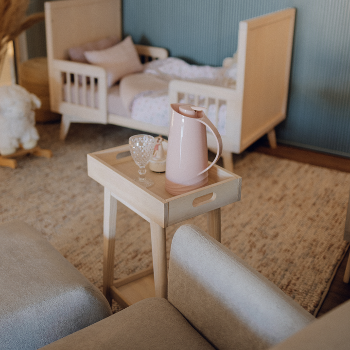 Retro Side Table in Natural Washed