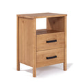 Cali Two-Drawer Nightstand in Hazelnut