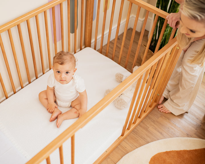 Cali Solid Wood 4-in-1 Convertible Crib – Hazelnut