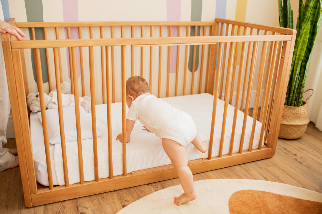 Cali Solid Wood 4-in-1 Convertible Crib – Hazelnut