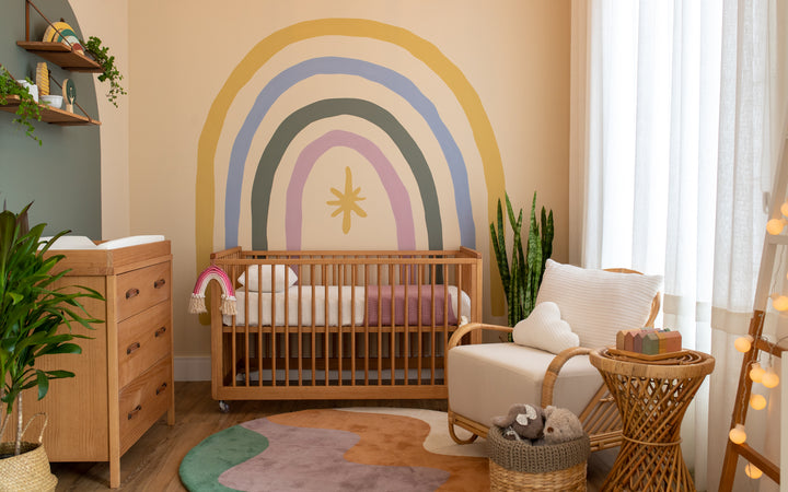 Cali Solid Wood 4-in-1 Convertible Crib – Hazelnut