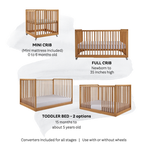 Cali Convertible Crib 4 in 1 in Hazelnut