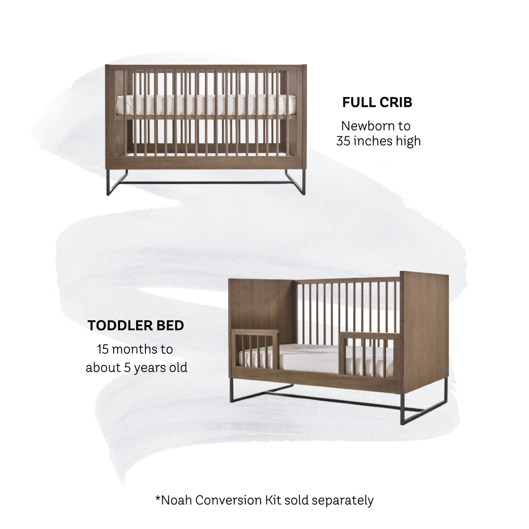 Noah Convertible Crib in Walnut