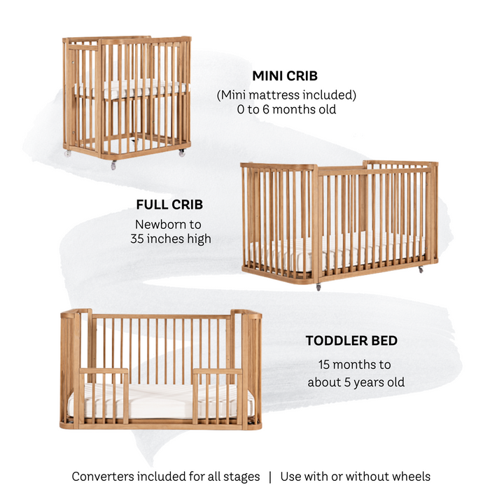 Samba Convertible Crib in Hazelnut - Spindles