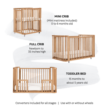 Samba Convertible Crib in Hazelnut | Simply Nursery