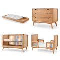 Mid-Century Nursery Set - 3 Drawer Dresser in Hazelnut