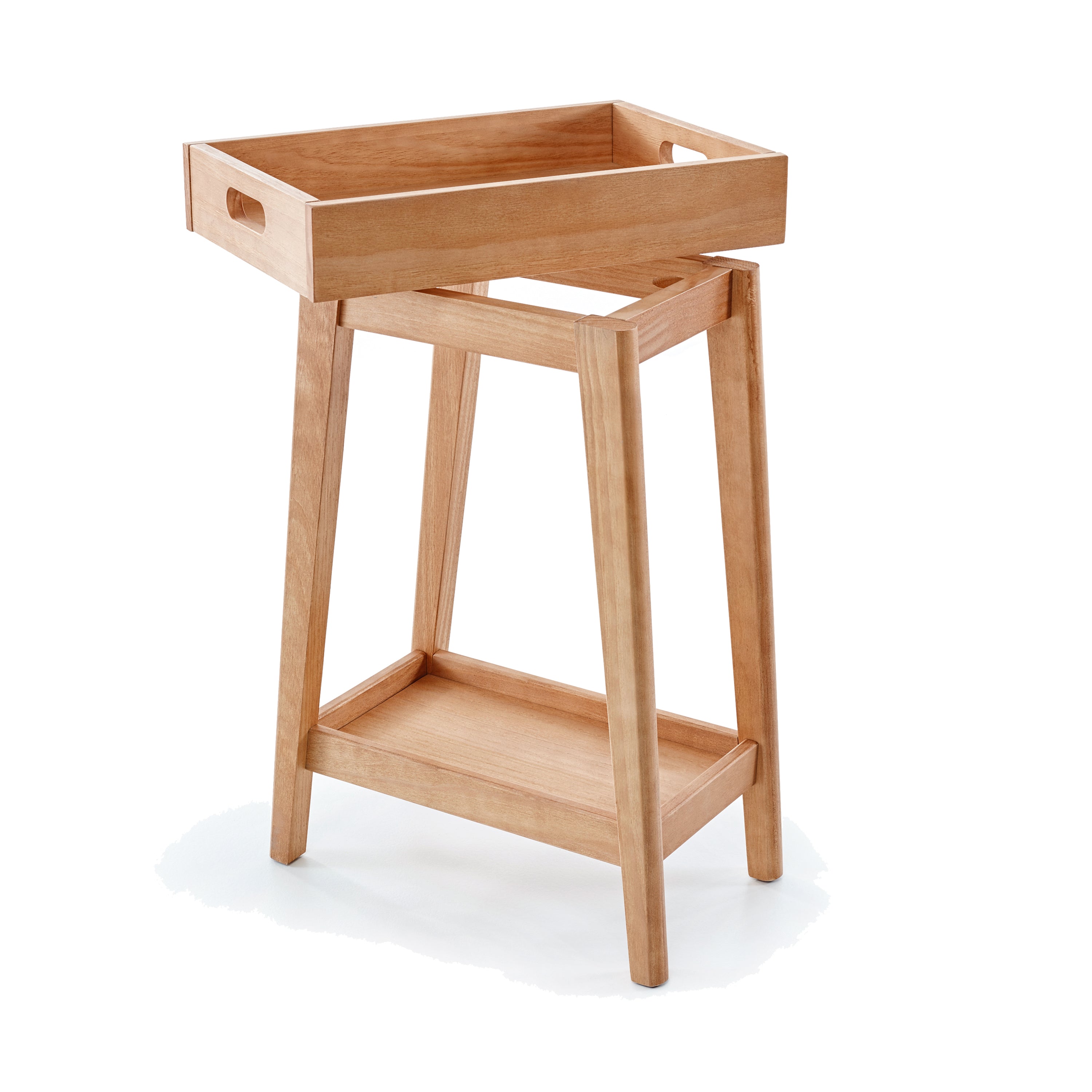 Retro Side Table in Hazelnut Solid Wood | Simply Nursery