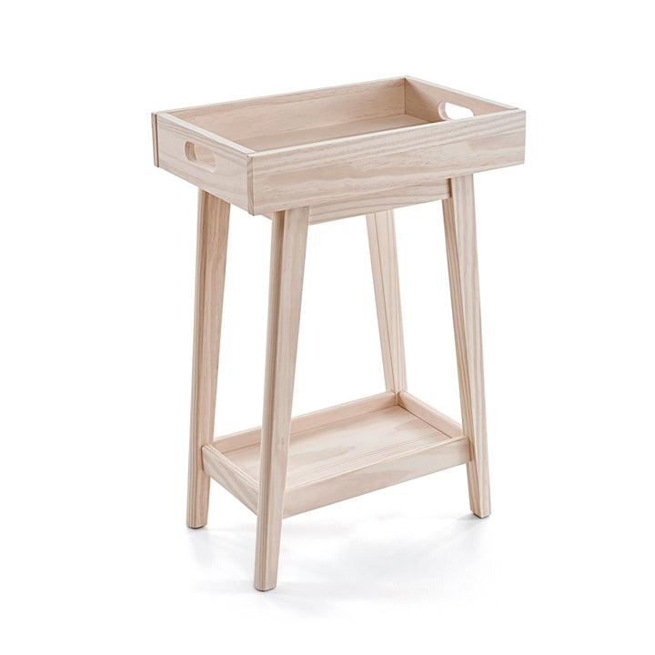 Retro Side Table in Natural Washed