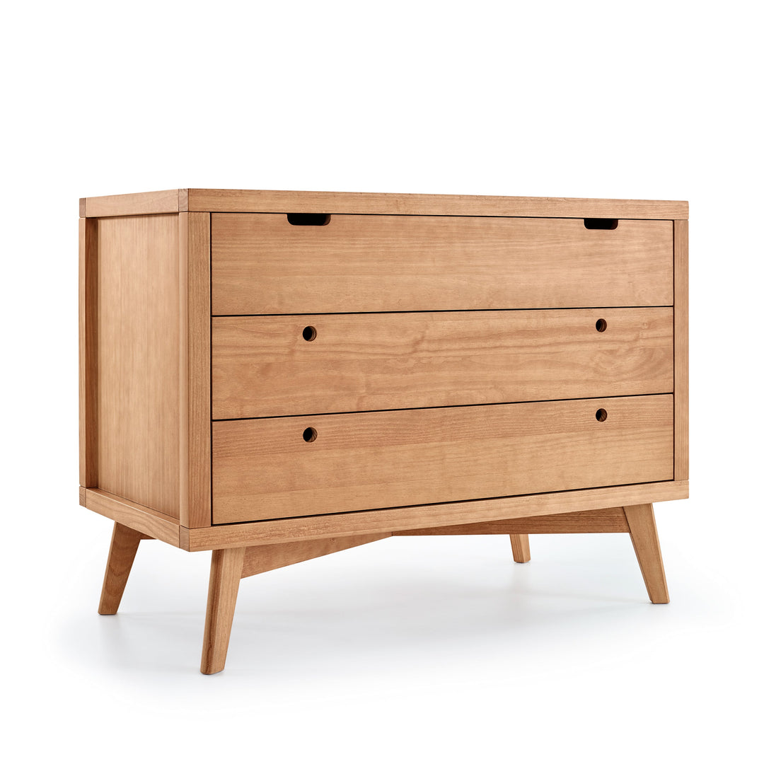 Retro 3 Drawer Dresser in Hazelnut
