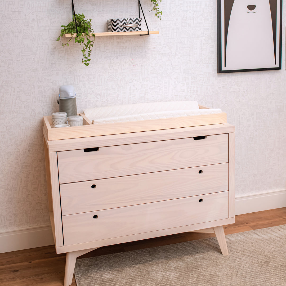 Retro Changing Tray in Natural Washed