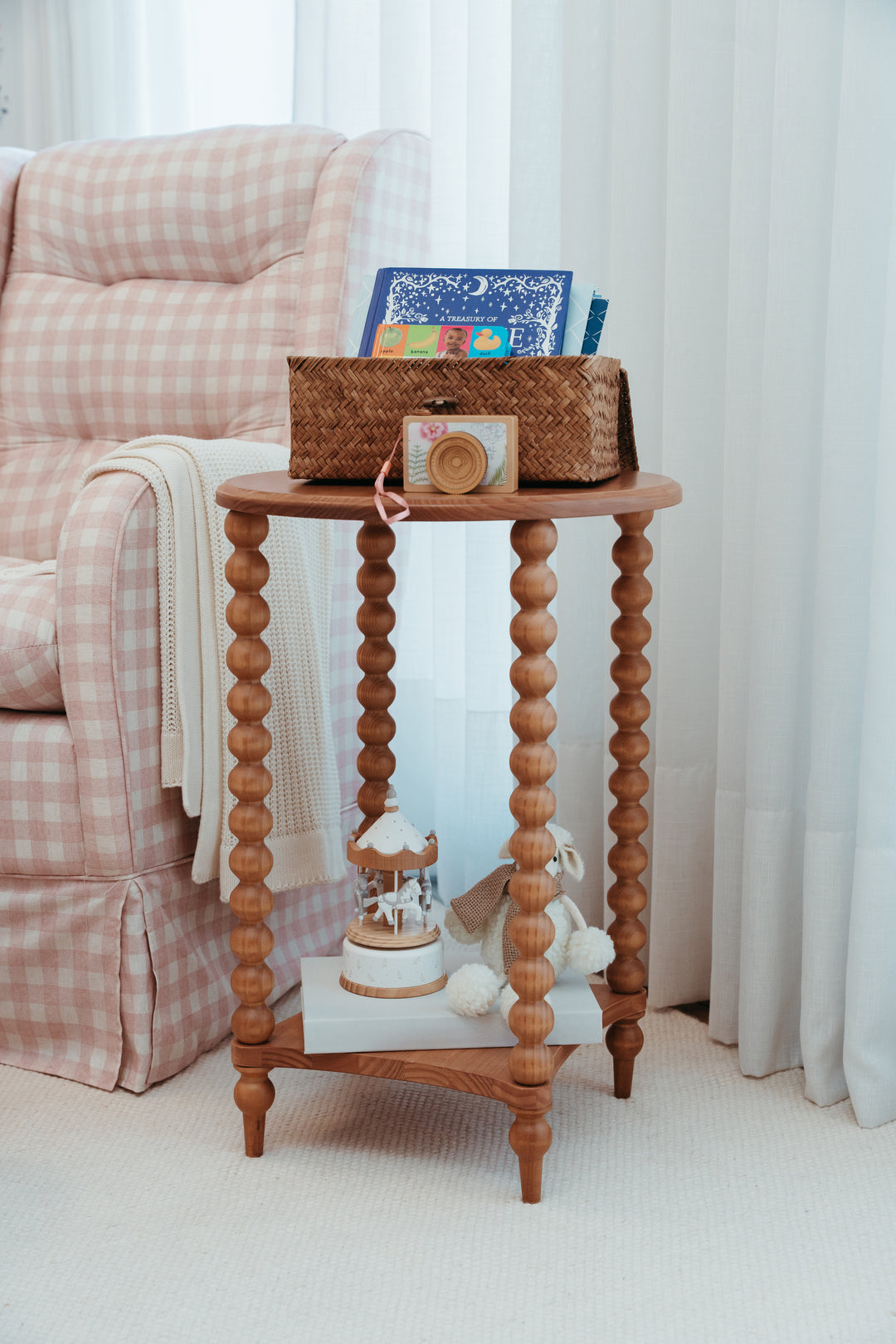 Selene Side Table in Hazelnut