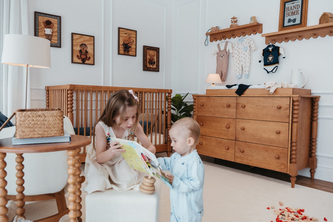 Selene Nursery Set - 6 Drawer Dresser in Hazelnut