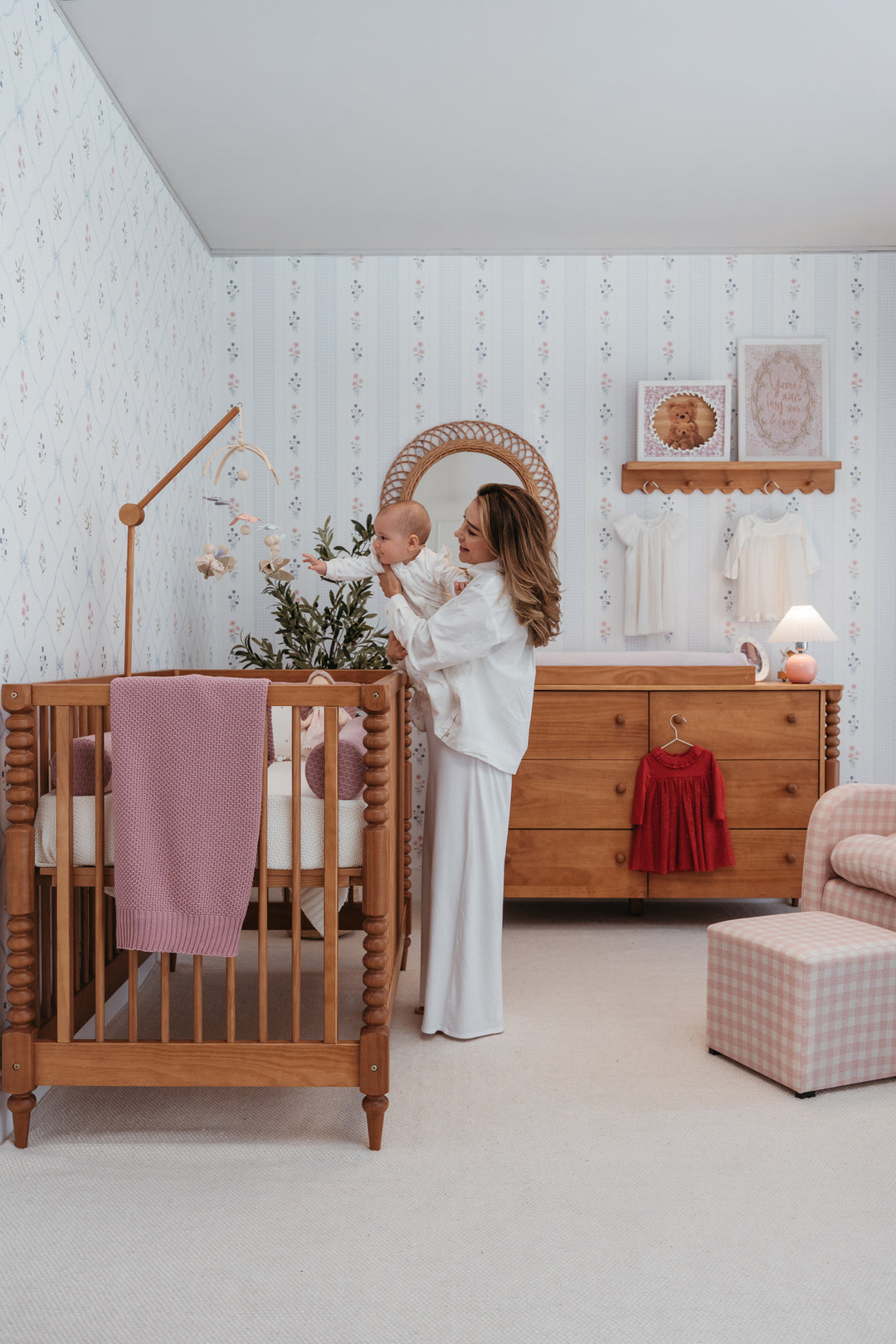 Selene Nursery Set - 6 Drawer Dresser in Hazelnut