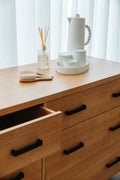 Cali 6 Drawer Dresser in Hazelnut