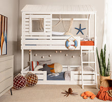Solid Wood Bunk Bed White