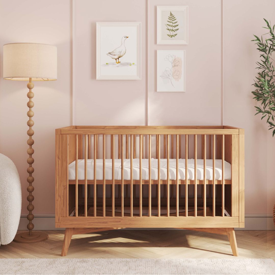 Mid-Century Nursery Set - 3 Drawer Dresser in Hazelnut
