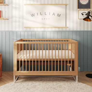 Boho Noah Crib, Dresser and Changing Tray Nursery Set in Hazelnut Boho Noah Crib, Dresser and Changing Tray Nursery Set in Hazelnut