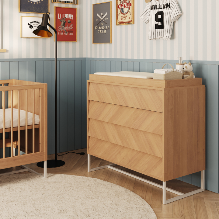 Boho Noah Crib, Dresser and Changing Tray Nursery Set in Hazelnut – Simply Nursery Boho Noah Crib, Dresser and Changing Tray Nursery Set in Hazelnut – Simply Nursery
