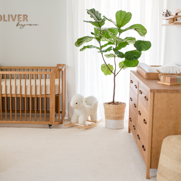 Samba Spindles and Cali Leather Nursery Set in Hazelnut