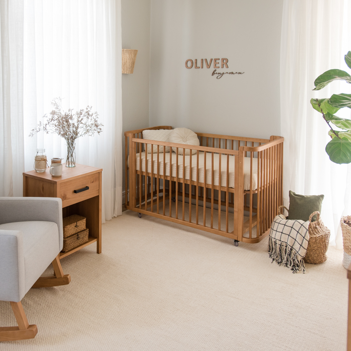 Samba Spindles and Cali Metal Nursery Set in Hazelnut