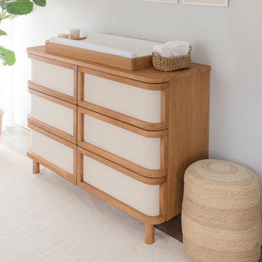 Samba 6 Drawer Dresser in Hazelnut | Simply Nursery