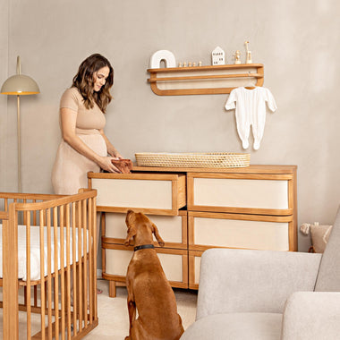 Samba 6 Drawer Dresser in Hazelnut | Simply Nursery