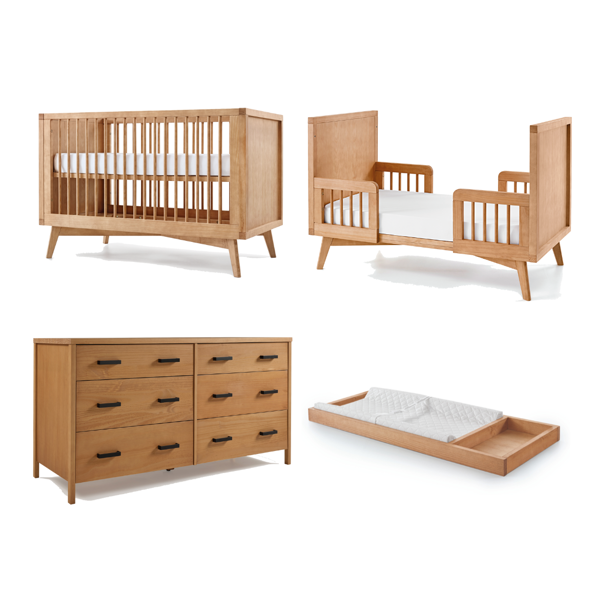 crib dresser set Heritage House Artisan Crib + Dresser Nursery Set